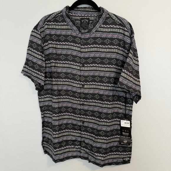 Billabong Recycler Button Up Short Sleeve Shirt Retro Surf Men’s Size L New NWT - Picture 1 of 7